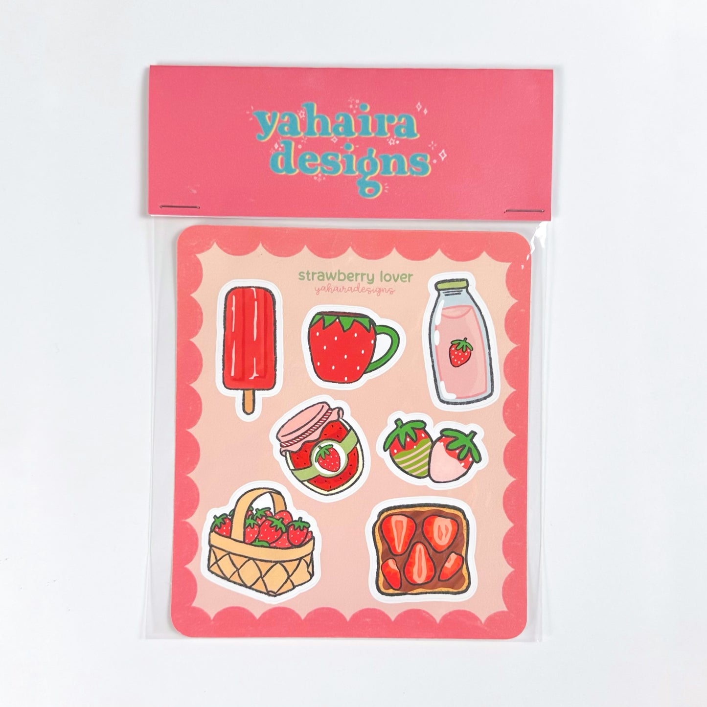 strawberry lover sticker sheet