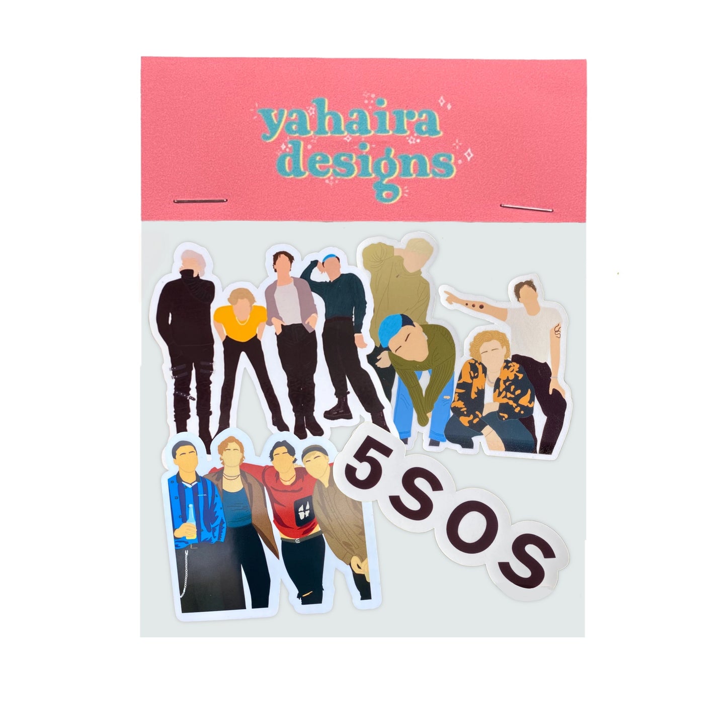 5 seconds of summer sticker set