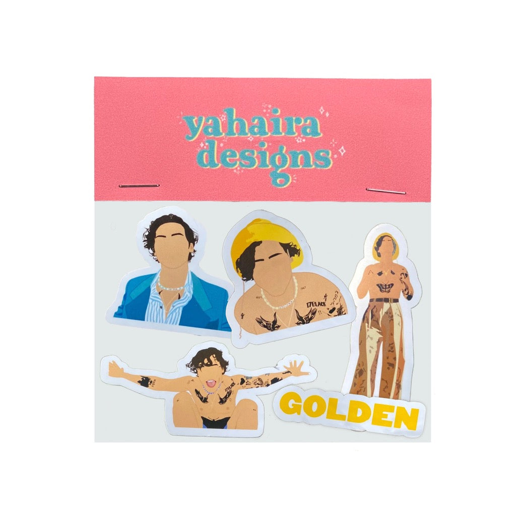 harry styles (golden) sticker set