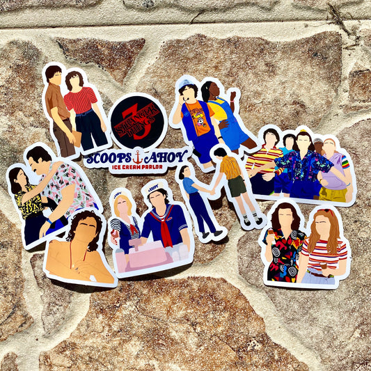 stranger things sticker set