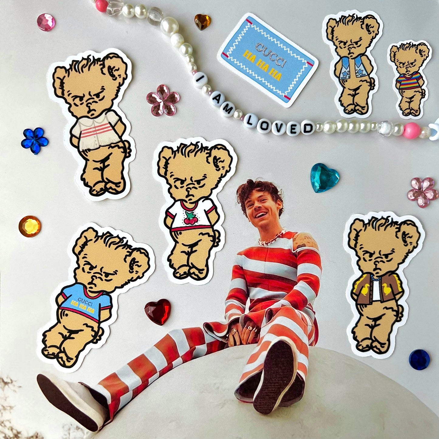 harry styles bear stickers