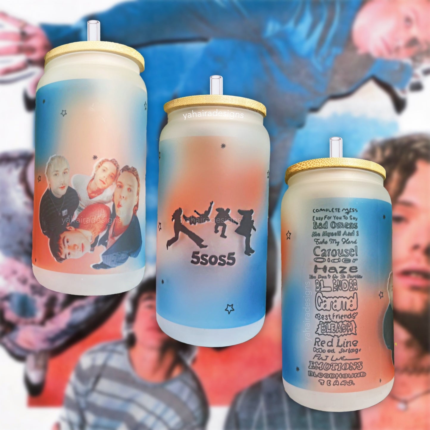 5 seconds of summer glass can